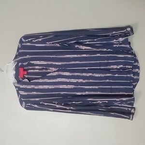 Jennifer Lopez Navy w Pink Sparkle Lines Size M